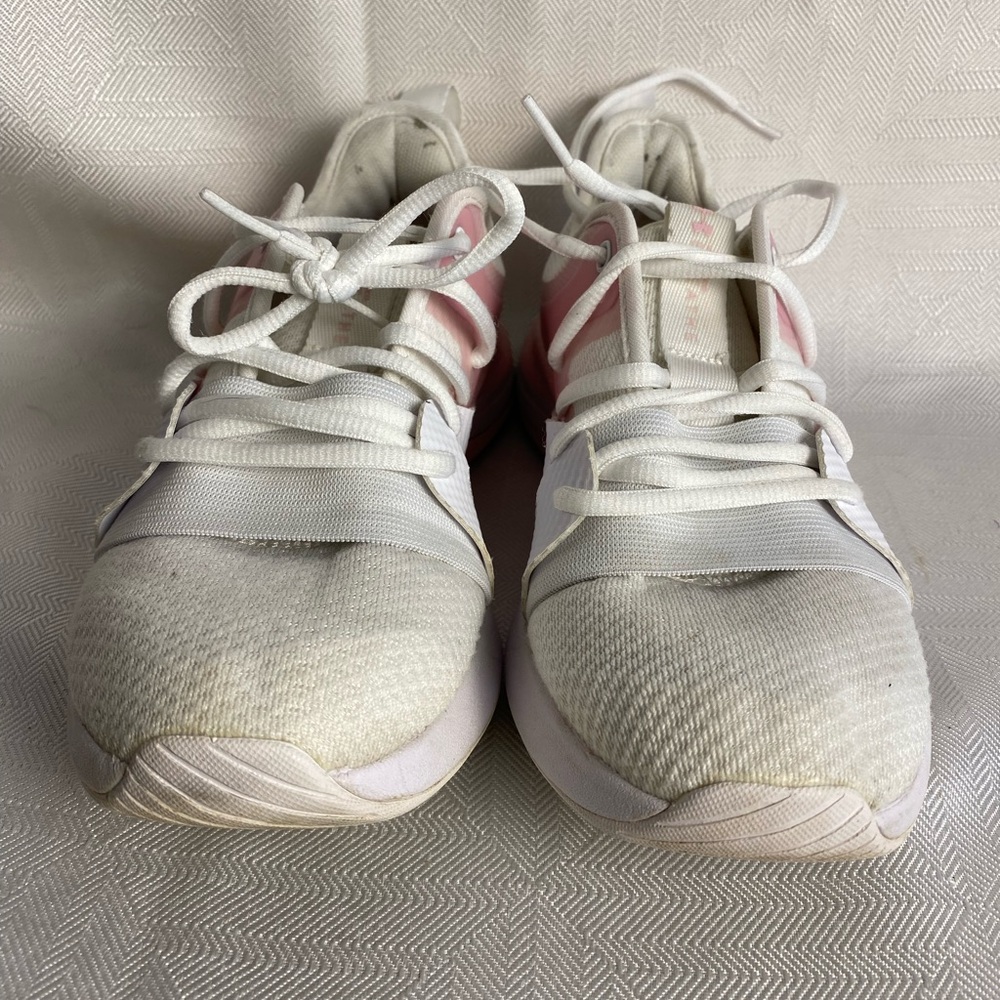 Under Armour White and Pink Athletic Shoes